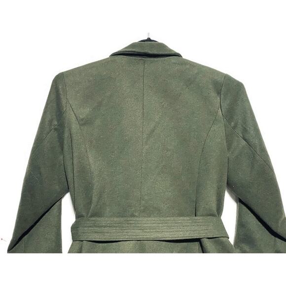 Ashley Stewart Belted Jacket Trench Coat Women's Size 22/24 Hunter Army Green - Picture 5 of 8